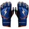 Bruce Bolt PREMIUM PRO NIMMO Long Cuff Batting Gloves: Mets Blue -Head Banger Sports Store premium pro nimmo series long cuff batting gloves blue gloves brucebolt 692298