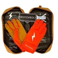 Bruce Bolt PREMIUM PRO Short Cuff Batting Gloves: Orange 11 Bruce Bolt PREMIUM PRO Short Cuff Batting Gloves: Orange -Head Banger Sports Store premium pro short cuff batting gloves orange brucebolt 666699
