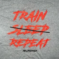 HB Lifestyle Active Wear Men's T-Shirt: Train Sleep Repeat 7 HB Lifestyle Active Wear Men's T-Shirt: Train Sleep Repeat -Head Banger Sports Store train1